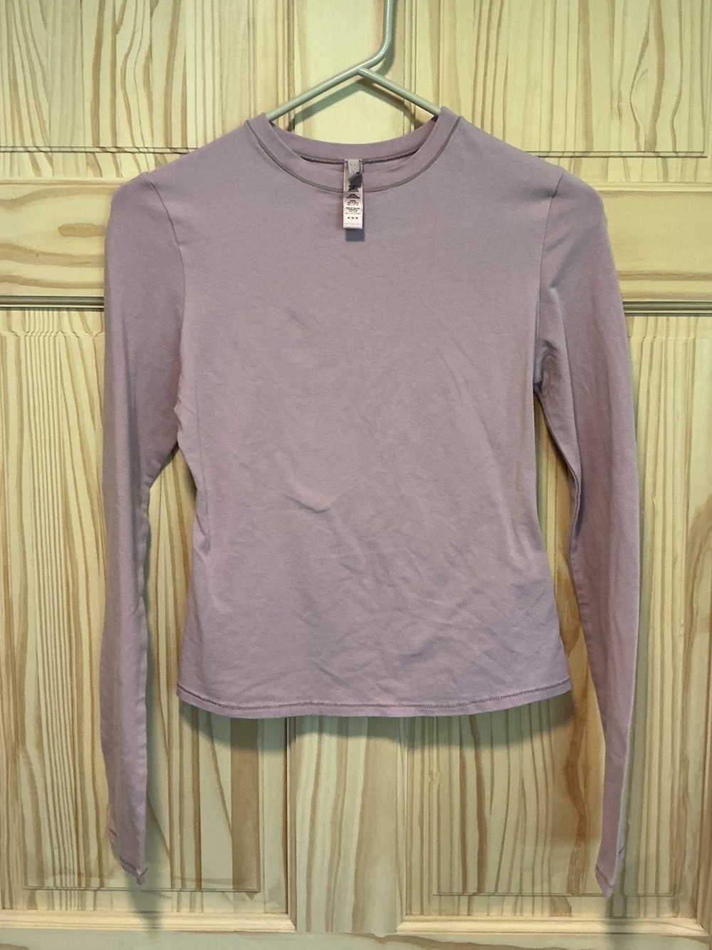 SKIMS Long Sleeve Crewneck Top - Lavender Pink